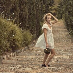 Doen Dress Womens XS Sarria White Puff Sleeve